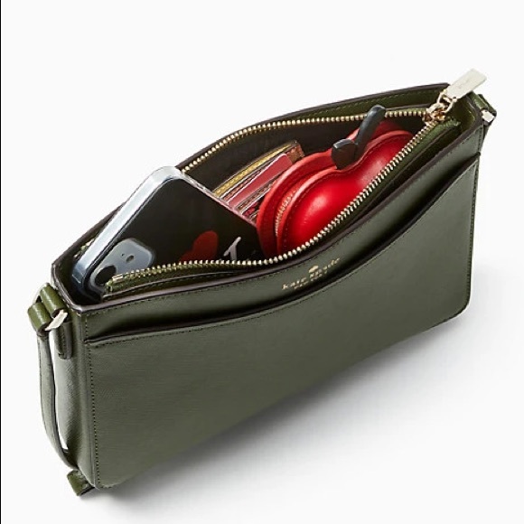 ♠️ kate spade ♠️ Rory Saffiano Crossbody Bag, Enchanted Green - Picture 5 of 10